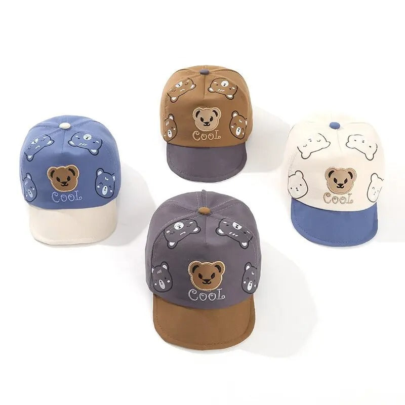 Casquette bebe motif ours respirante