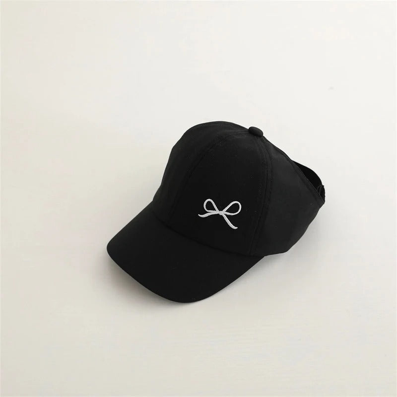 Casquette bebe noeud coeur noir