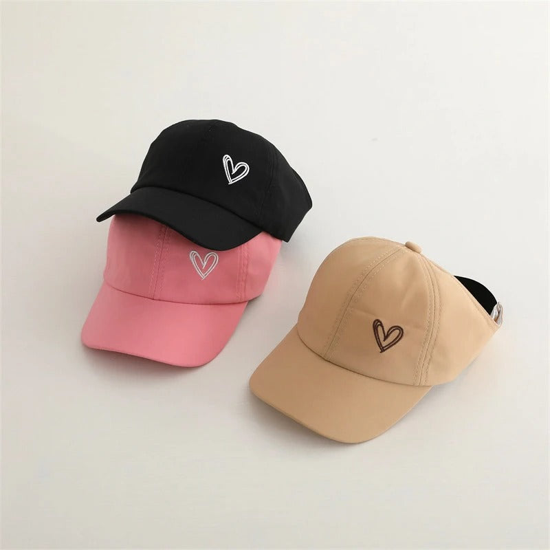 Casquette bebe noeud coeur