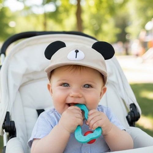 Casquette bebe Protection Confort bebe dans sa poussette