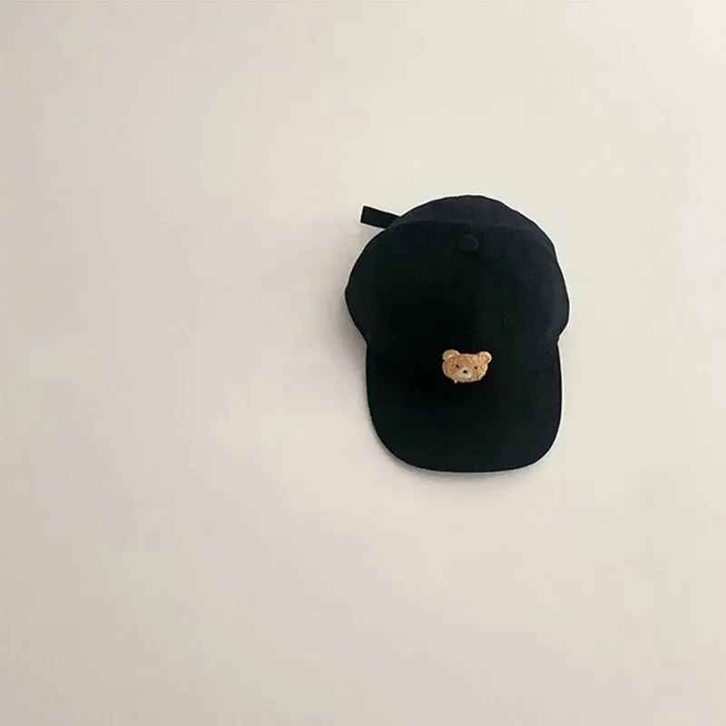 Casquette pour bebe Protection Solaire Ajustable noir
