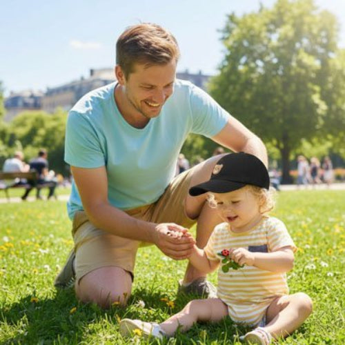 Casquette pour bebe Protection Solaire Ajustable sortie et jeux au parc