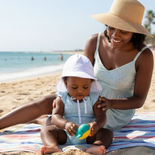 Casquette pour bebe UltraConfort maman et bebe jouent