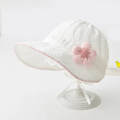 Chapeau bebe anti UV reglable blanc pur