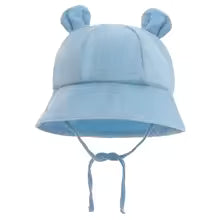 Chapeau bebe bleu uni