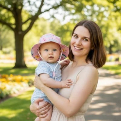 Chapeau bebe Protection anti UV ajustable bebe et maman
