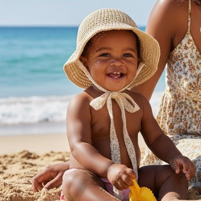 Chapeau bébé | Protection solaire toutes saisons - Mon P'tit Nid Bébé