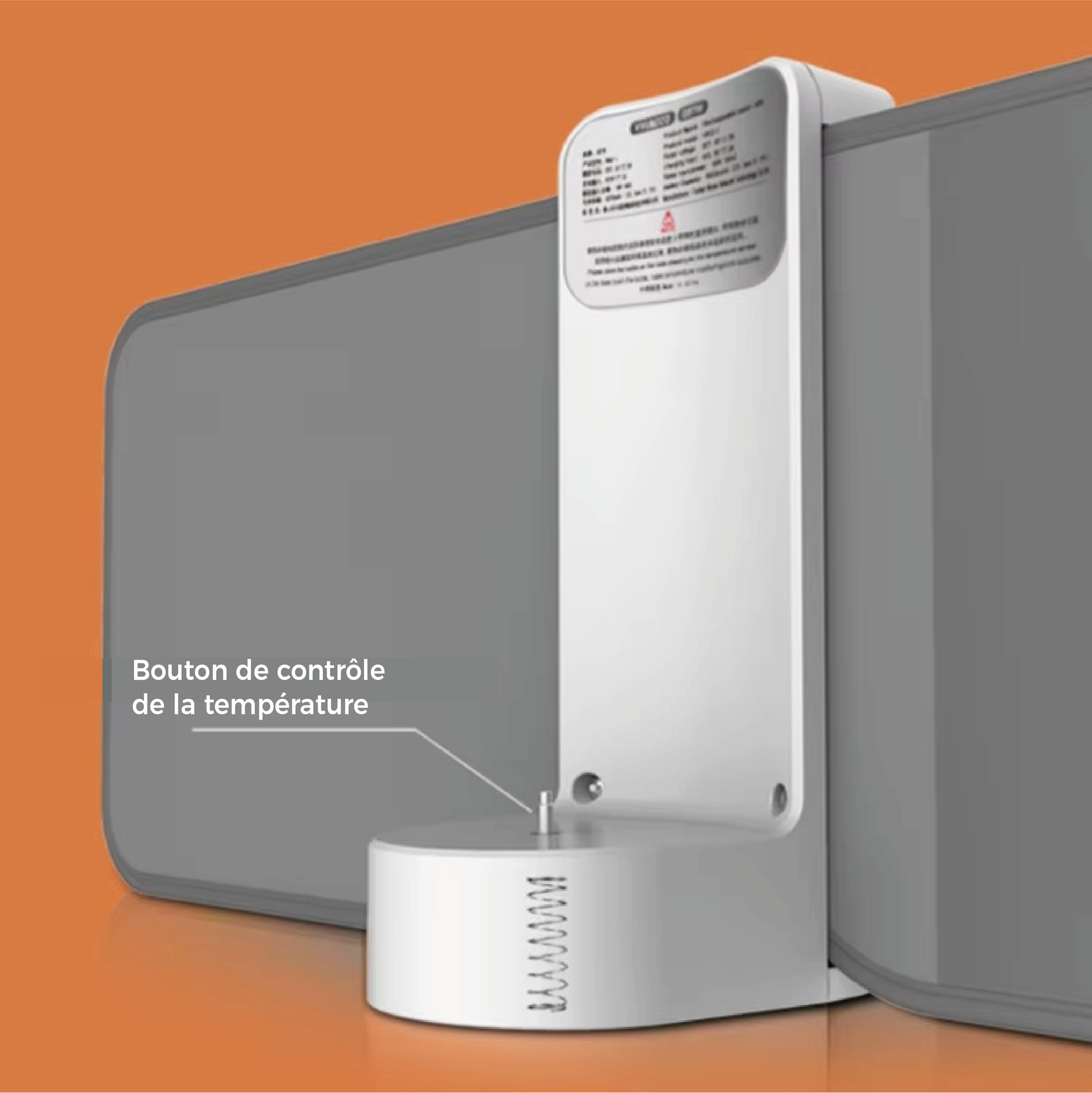 chauffe biberon bouton de controle de la temperature