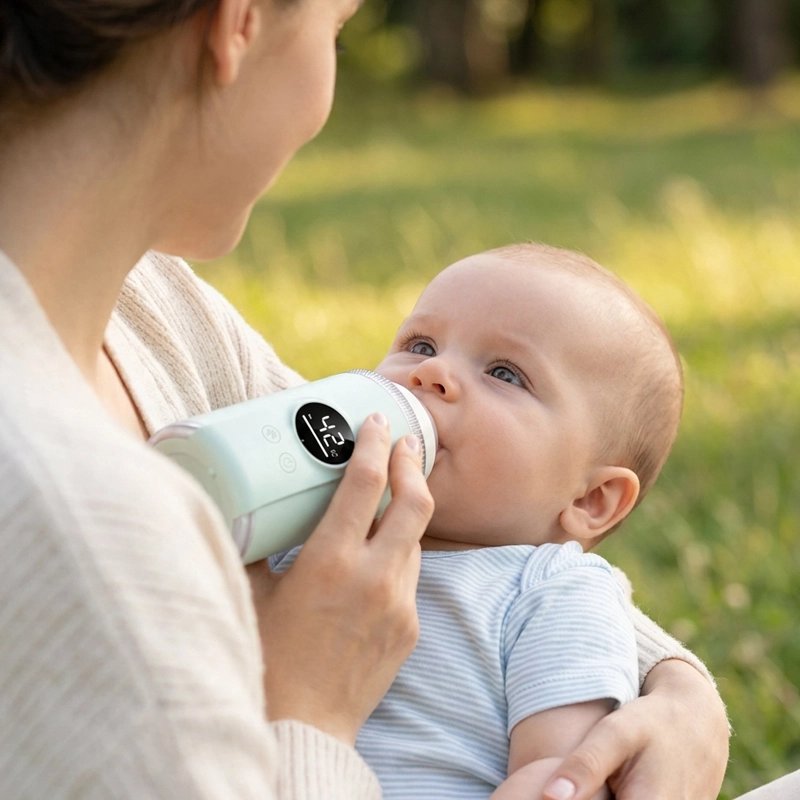 Chauffe biberon nomade sans fil maman nourrit bebe