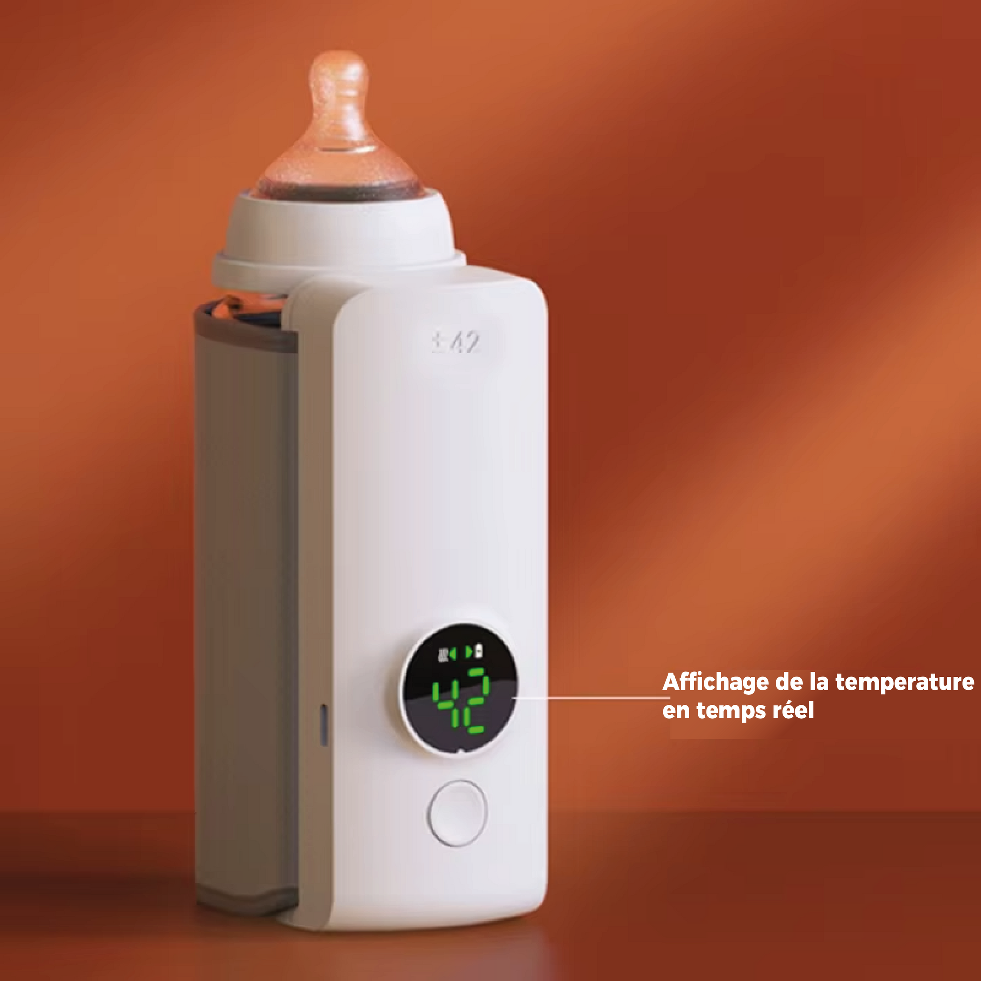 chauffe biberon temperature en temps reel