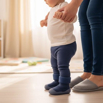Chaussure bebe bleu premiers pas