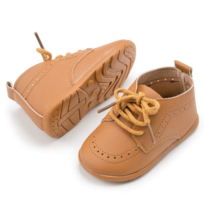 Chaussure bebe couleur marron unie