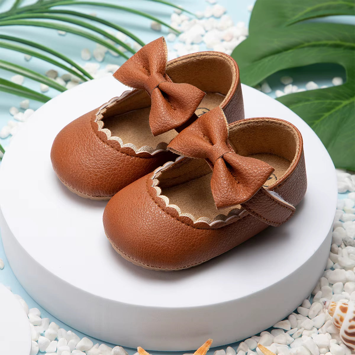 chaussure bebe fille belle couleur marron piedestal