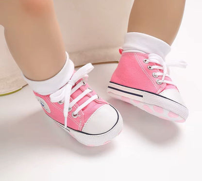 Chaussures bebe antiderapant roses