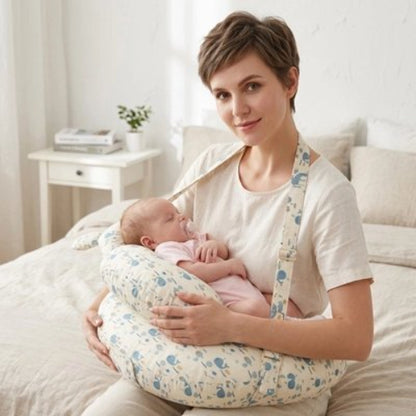 Coussin allaitement smart maman assise sur le lit