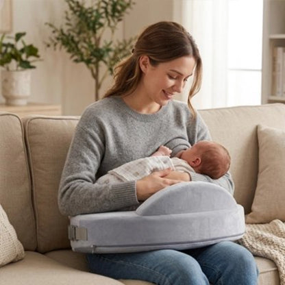 Coussin d'allaitement ergonomique bebe est sur le coussin