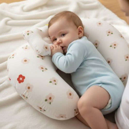 Coussin d'allaitement slim douceur bebe est couche