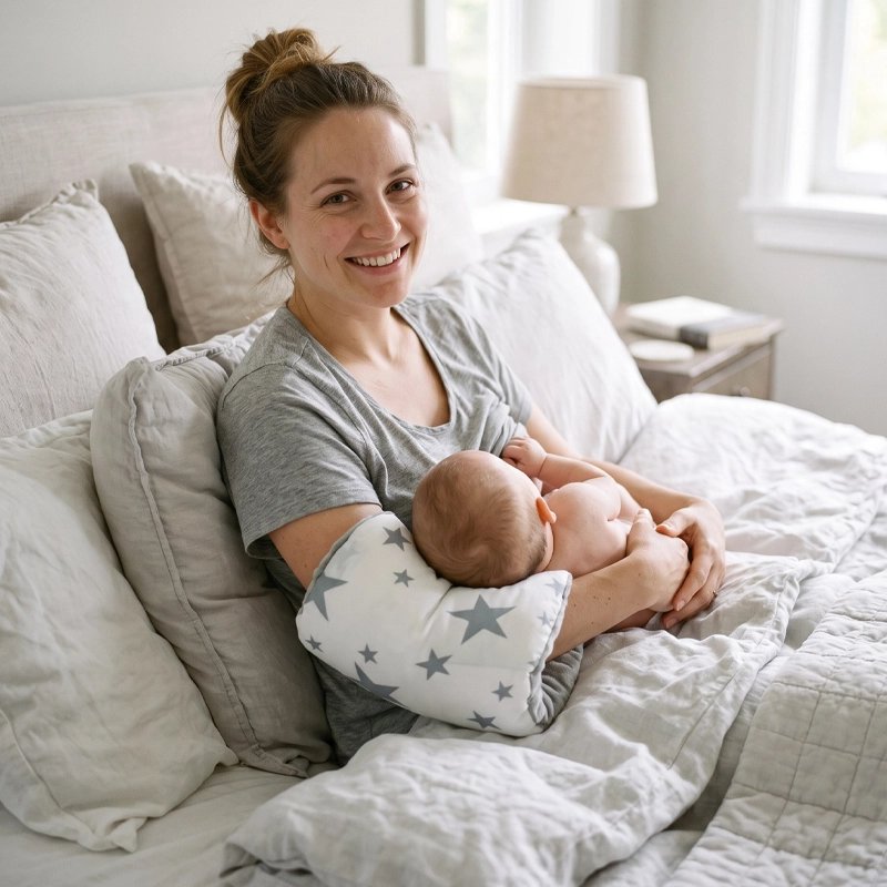 Coussin d'allaitement tout doux maman nourrit son bebe