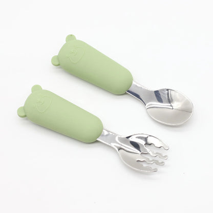 Couvert bébé ergonomique vert