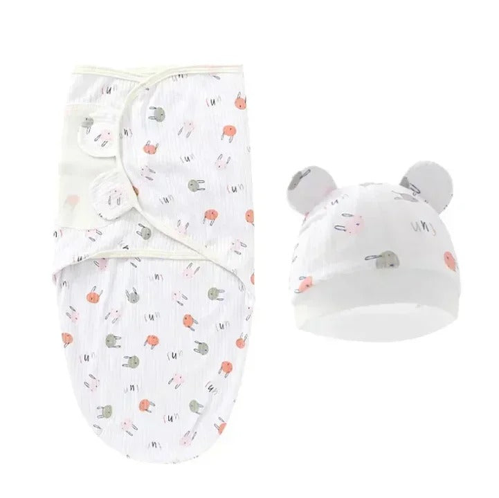 Couverture emmaillotage douce et securisante blanc