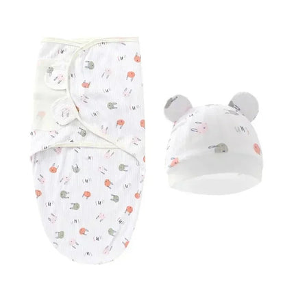 Couverture emmaillotage douce et securisante blanc