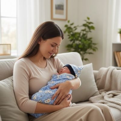 Couverture emmaillotage | Douceur Apaisante - Mon P'tit Nid Bébé