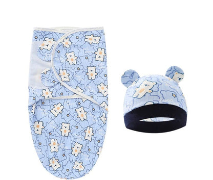 Couverture emmaillotage douceur apaisante bleu