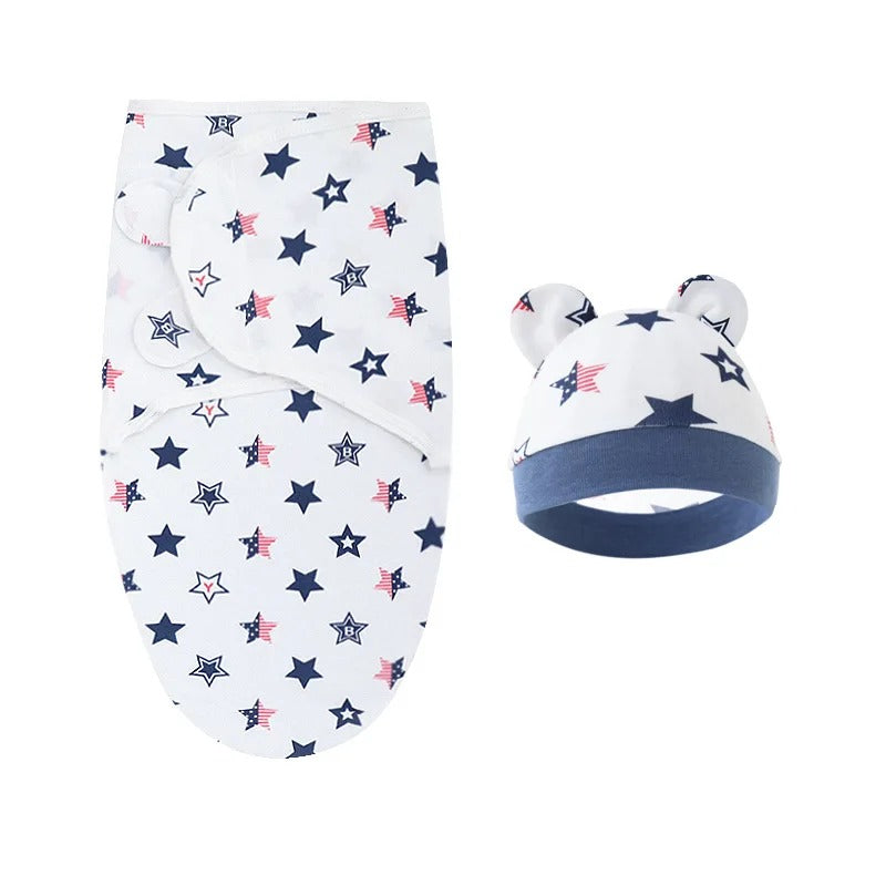 Couverture emmaillotage ultra douce etoiles