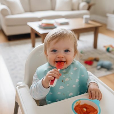 Cuillère bébé | Silicone Ergonomique - Mon P'tit Nid Bébé