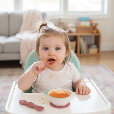 Cuillère bébé | Silicone Ergonomique - Mon P'tit Nid Bébé