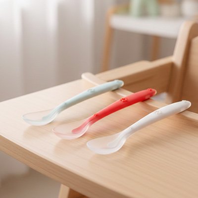 Cuilleres bebe en silicone | Ultra douces - Mon P'tit Nid Bébé