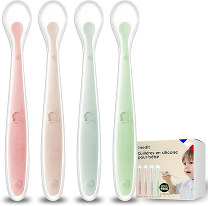 Cuilleres bebe en silicone | Ultra douces - Mon P'tit Nid Bébé