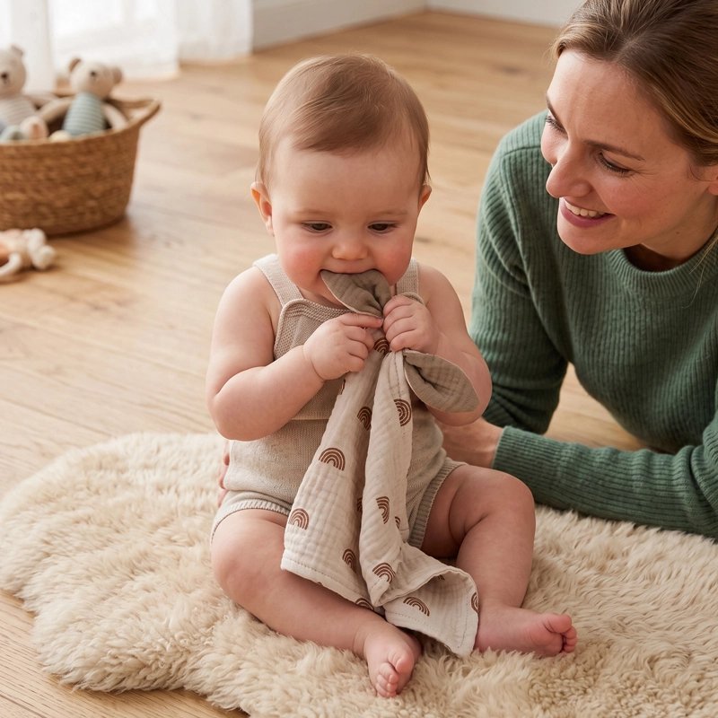 Doudou bebe | Coton Bio Ultra-Doux - Mon P'tit Nid Bébé
