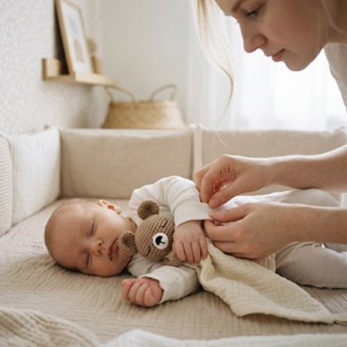 doudou bebe smart ultra doux bebe dort avec doudou en face de maman