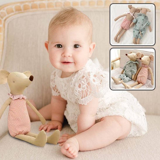 Doudou bebe soft ultra doux Bebe en face du doudou