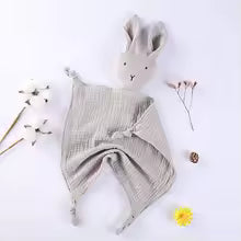 Doudou lapin gris