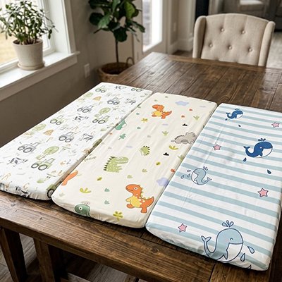 Drap housse lit bébé coton respirant
