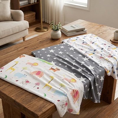 Drap housse lit bebe Doux Respirant