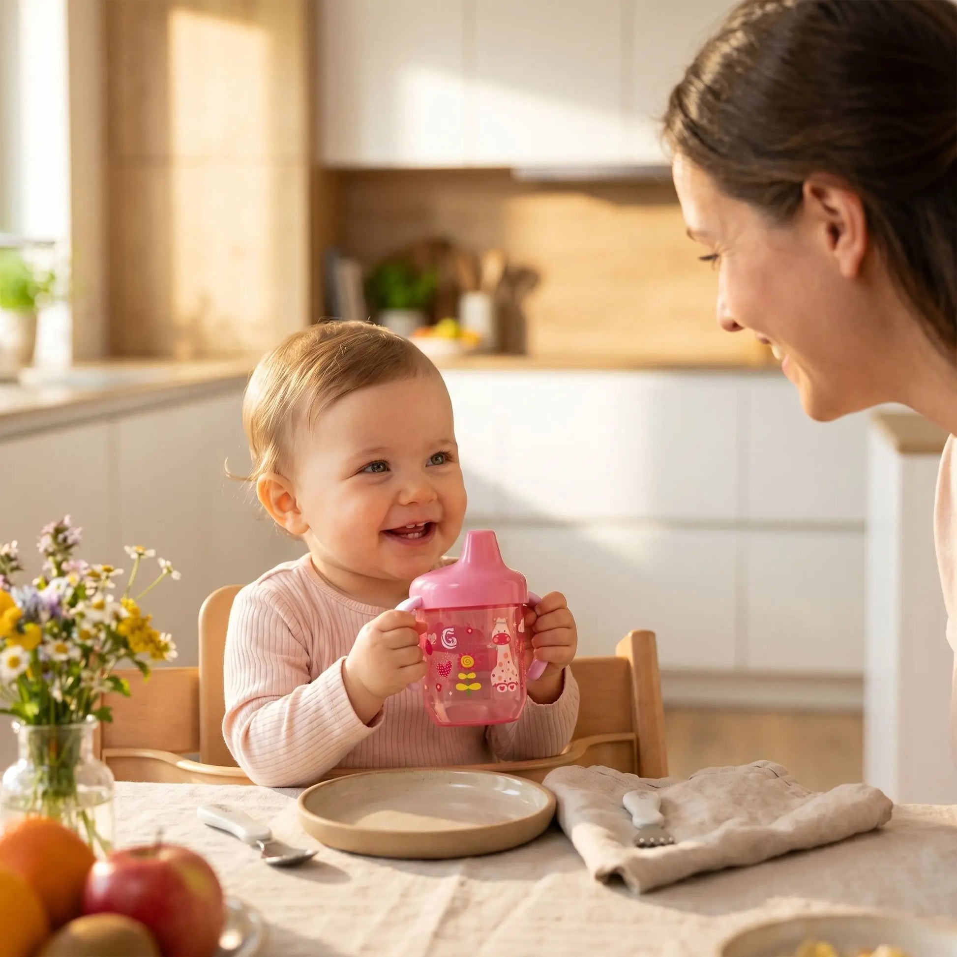 Gobelet bébé |Apprentissage Anti-fuite - Mon P'tit Nid Bébé