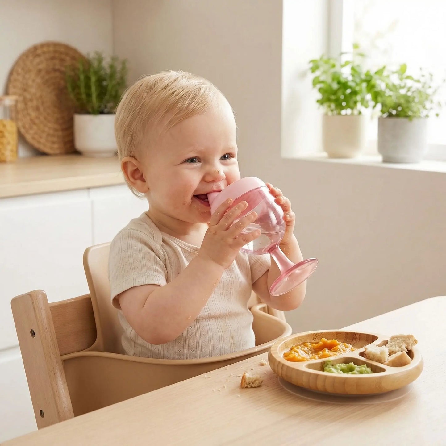 Gobelet bebe design verre a vin repas de bebe