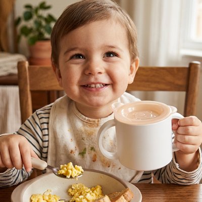 Gobelet bebe pour les premiers repas de bebe