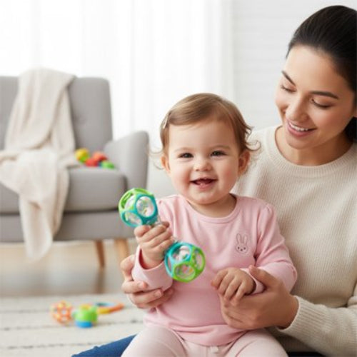 Hochet bebe sensoriel colore maman porte son bebe