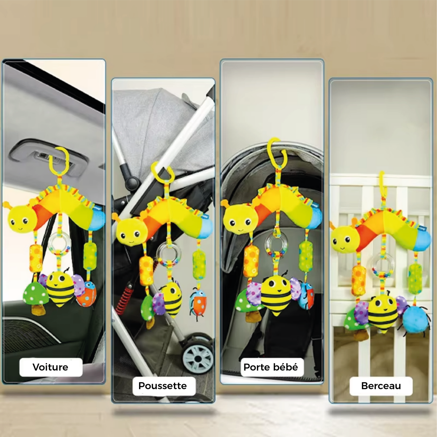 Jouet bébé évolutif | Éveils Sensoriels - Mon P'tit Nid Bébé