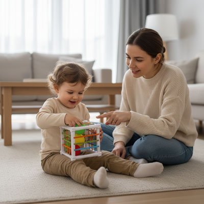 Jouet éveil bébé | Sensoriel Coloré - Mon P'tit Nid Bébé