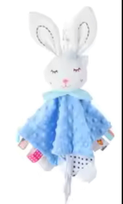 Lapin doudou tout doux bleu