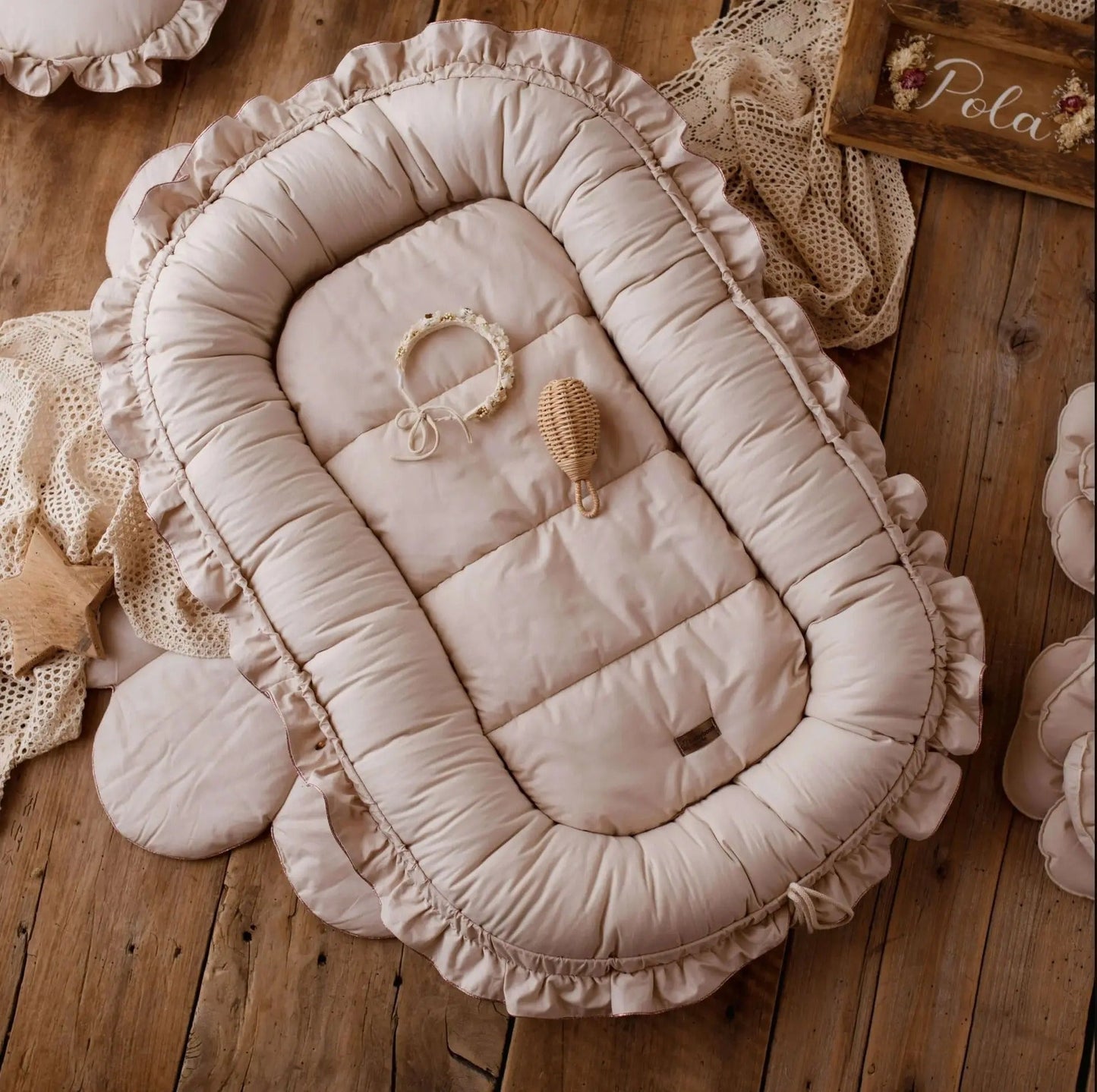 Lit bébé | Cocon Coton Portable - Mon P'tit Nid Bébé