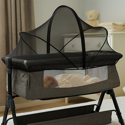 Moustiquaires lit bebe voile apaisant bebe dort dans son lit