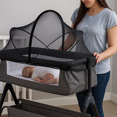 Moustiquaires lit bebe  voile apaisant bebe dort