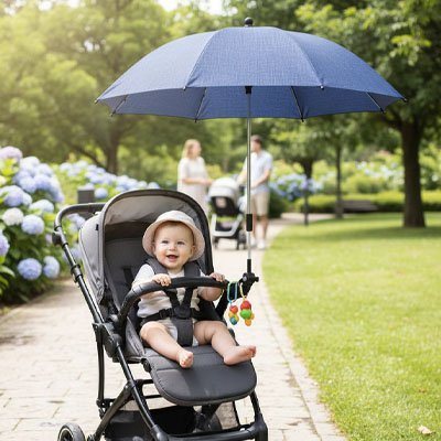 Ombrelle pour poussette | Protection Anti - UV - Mon P'tit Nid Bébé