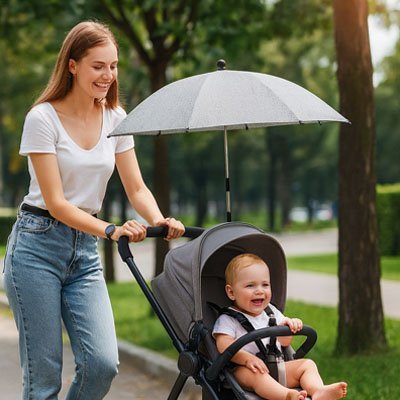 Ombrelle pour poussette | Protection UV Universelle - Mon P'tit Bébé